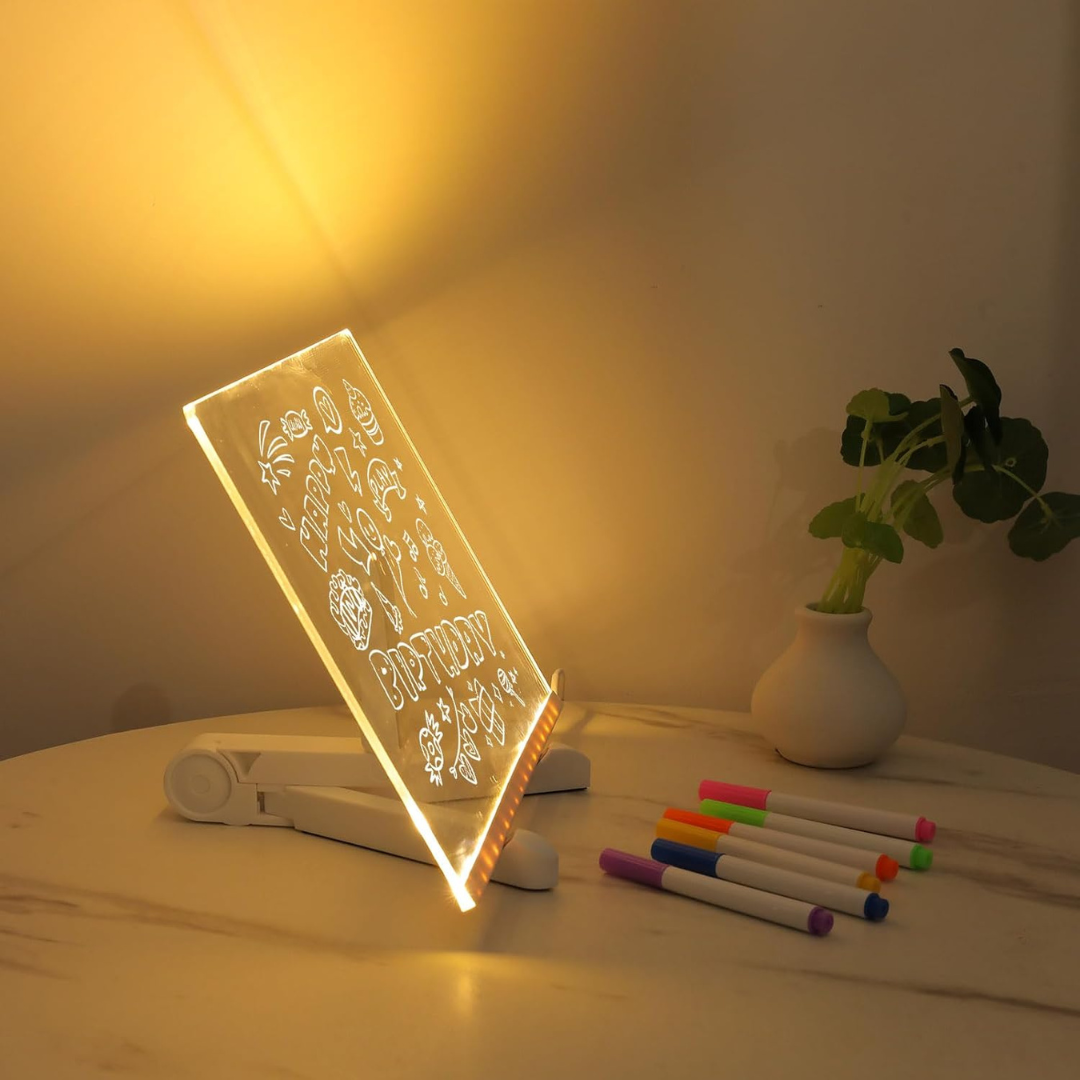 Magic LED Writing Board (With Multicolor Pens)