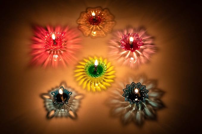 3D Reflective Rangoli Diya (Set of 12/24)