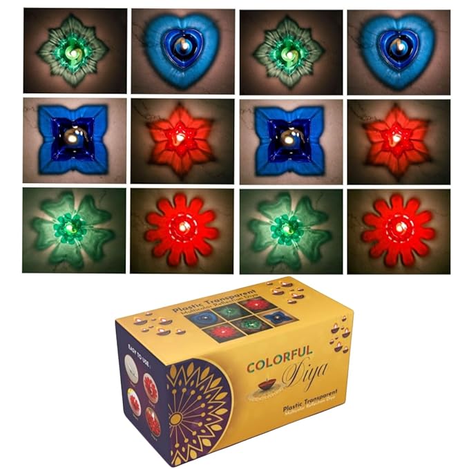 3D Reflective Rangoli Diya (Set of 12/24)