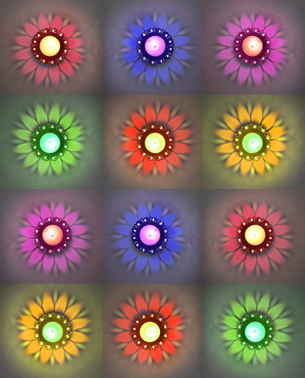 3D Reflective Rangoli Diya (Set of 12/24)