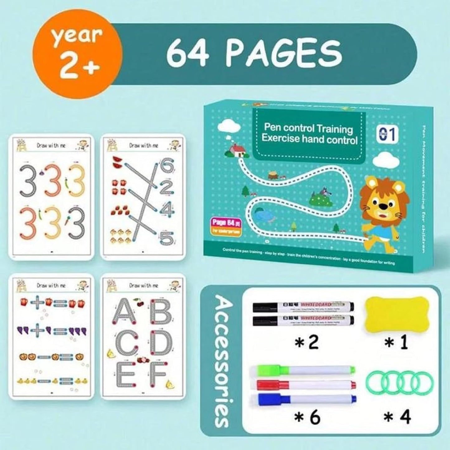 Reusable Pencil Control Workbook Set