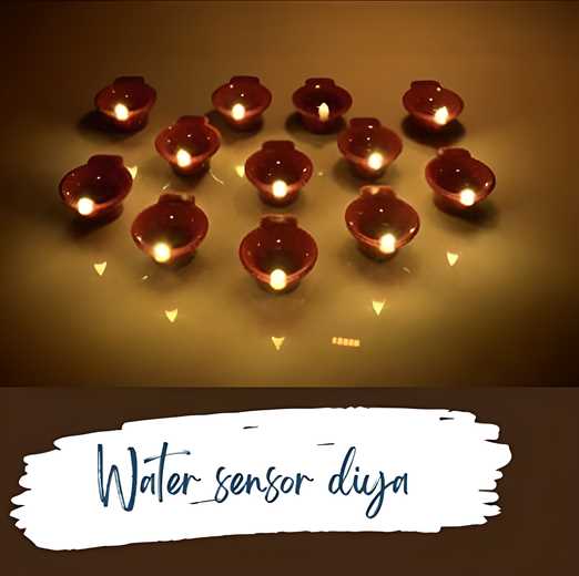 Reusable LED Light Water Sensor Diya (Long Lasting)