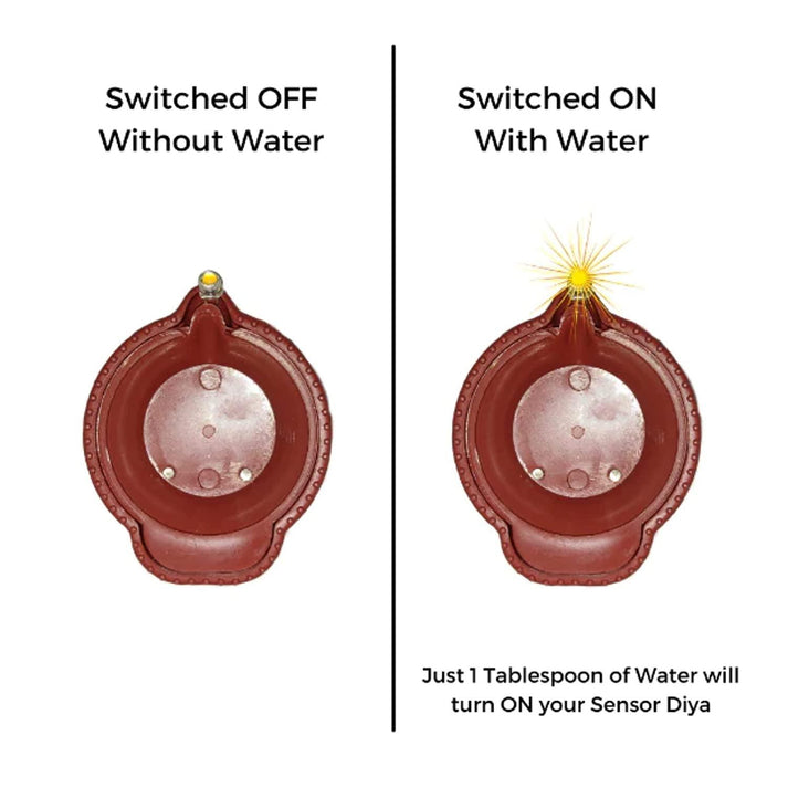 Reusable LED Light Water Sensor Diya (Long Lasting)