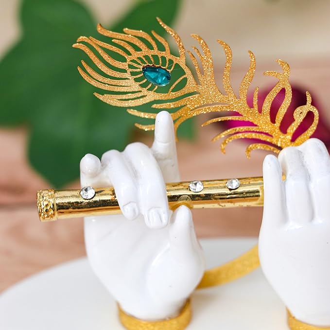 Lord Krishna Divine Idol Figurine (Gold Plated)