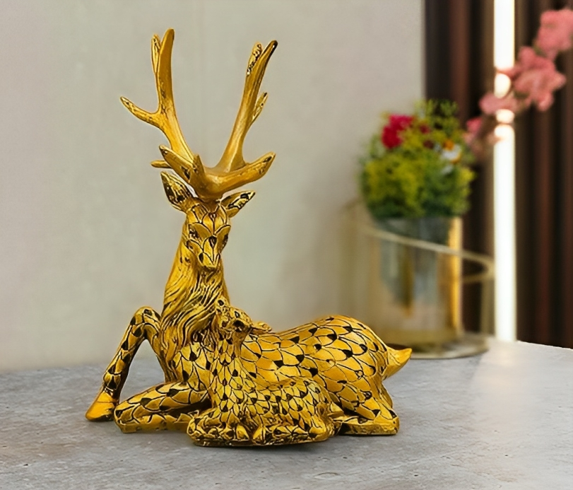 Vastu Deer Showpiece (Gold)