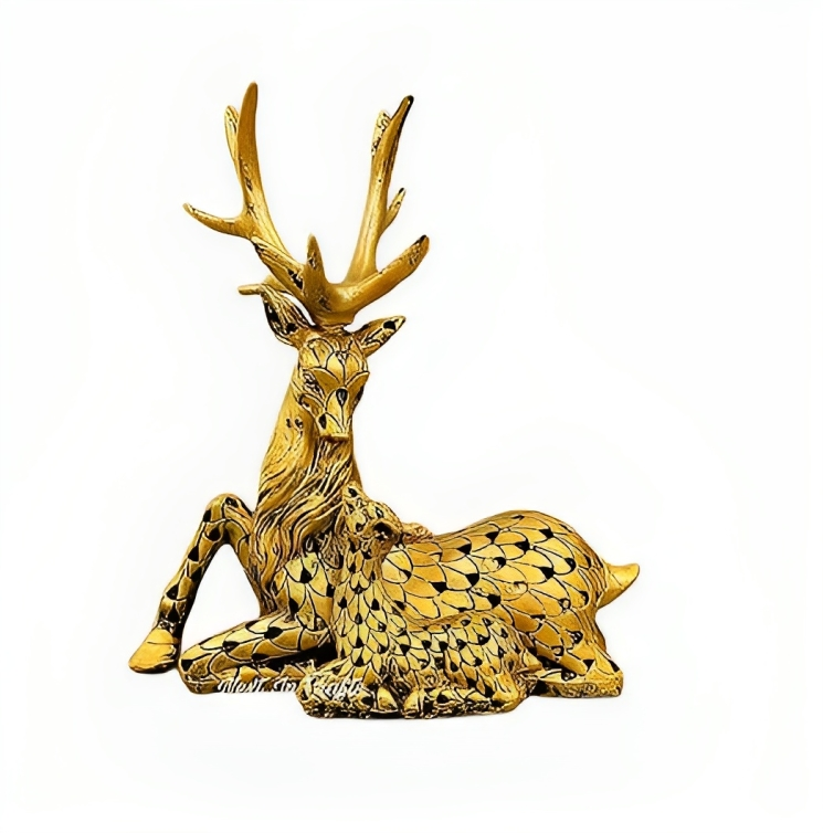Vastu Deer Showpiece (Gold)