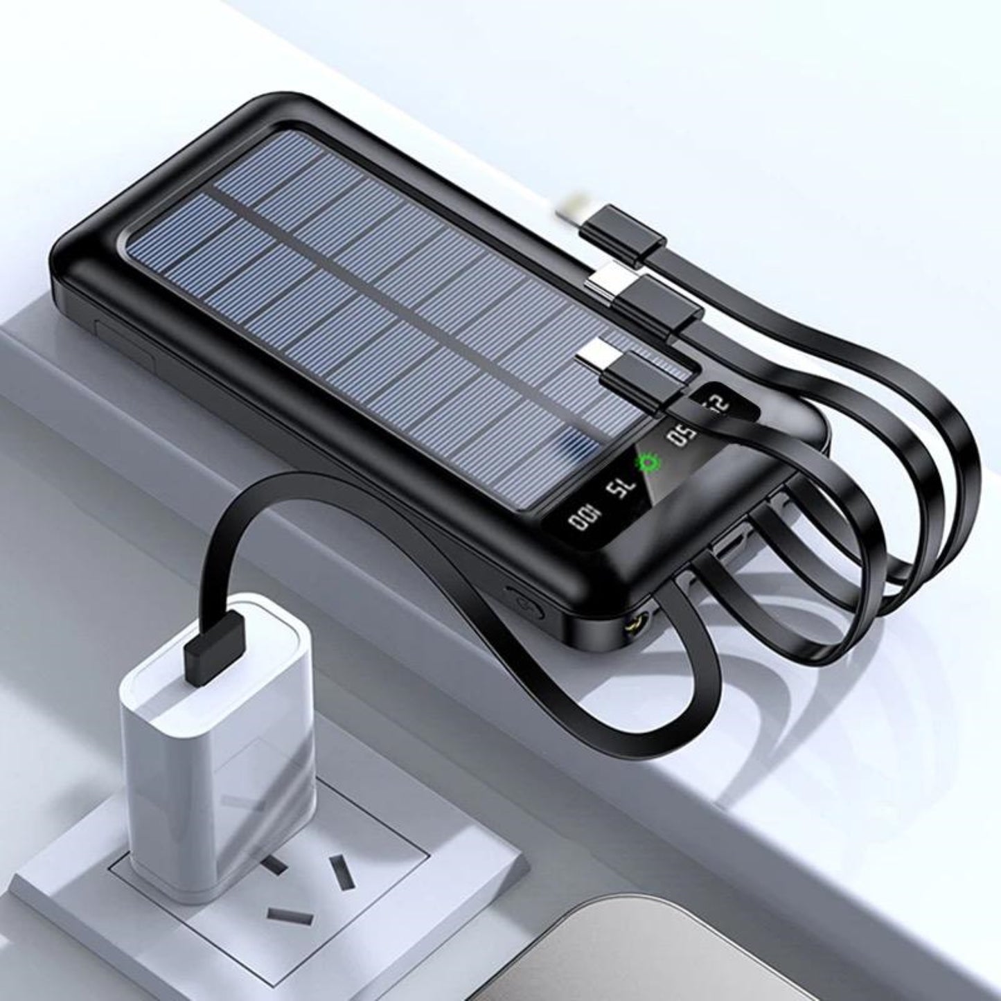 Solar Powerbank (Type C, USB, IOS, Other Devices)