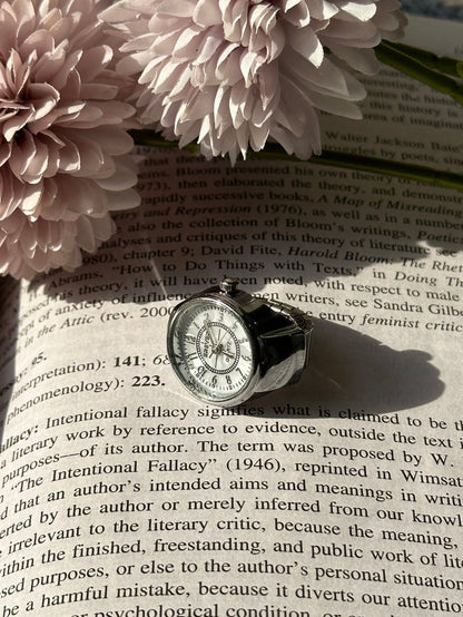 Erever Adjustable Ring Watch for Women~SILVER