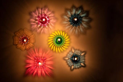 3D Reflective Rangoli Diya (Set of 12/24)