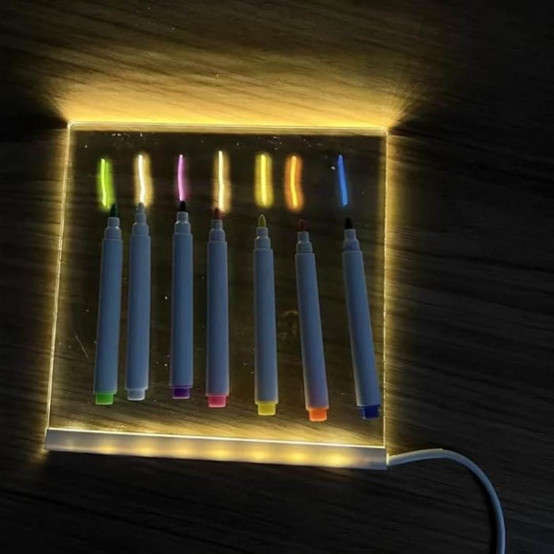 Magic LED Writing Board (With Multicolor Pens)