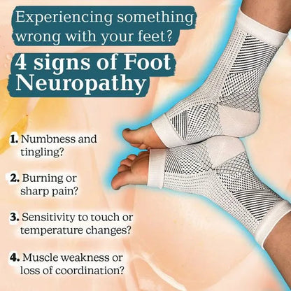 Neuropathy Socks for Women and Men for Relief Swollen Feet and Ankles (Pack of 2)