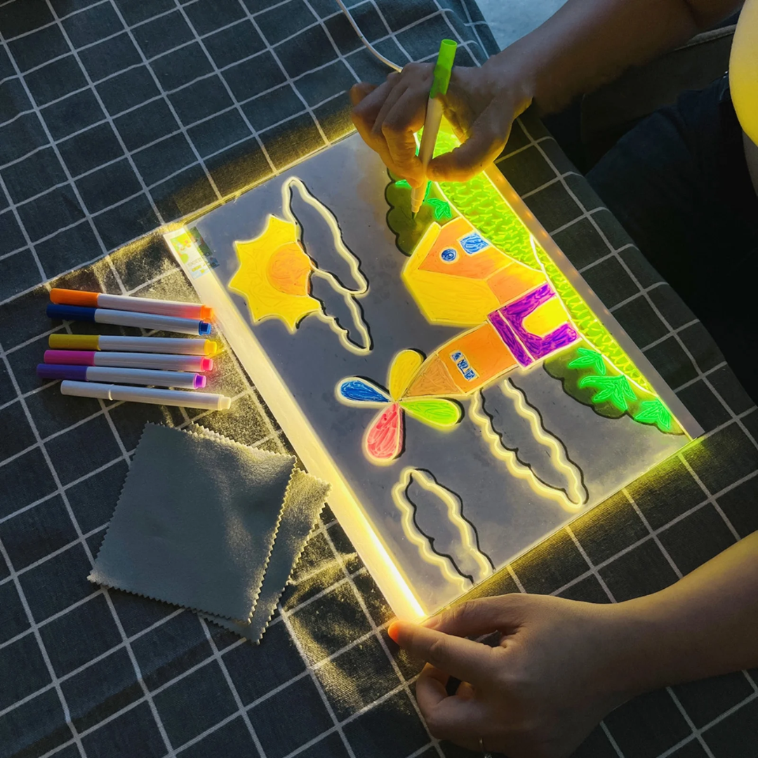 Magic LED Writing Board (With Multicolor Pens)