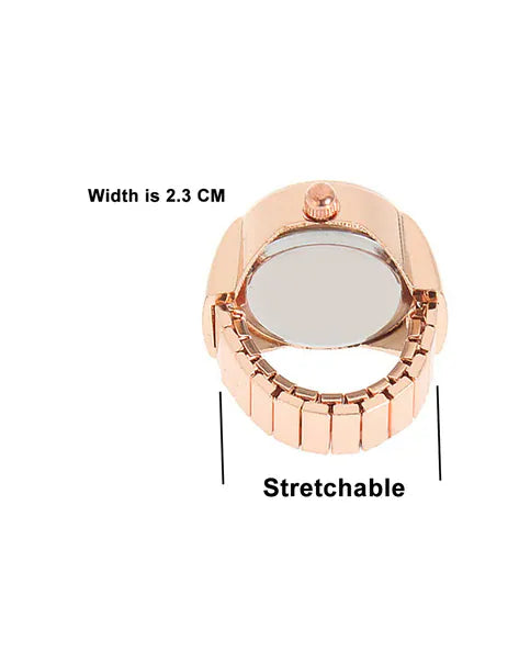 Erever Adjustable Ring Watches for Women~Rose