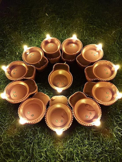 Reusable LED Light Water Sensor Diya (Long Lasting)