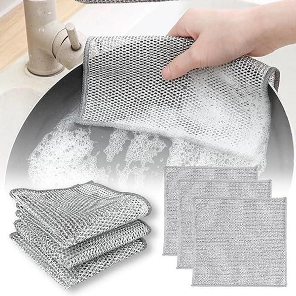 Reusable Non Scratch Dish Washing Cloths (Pack of 10) Buy 5 Get 5 Free