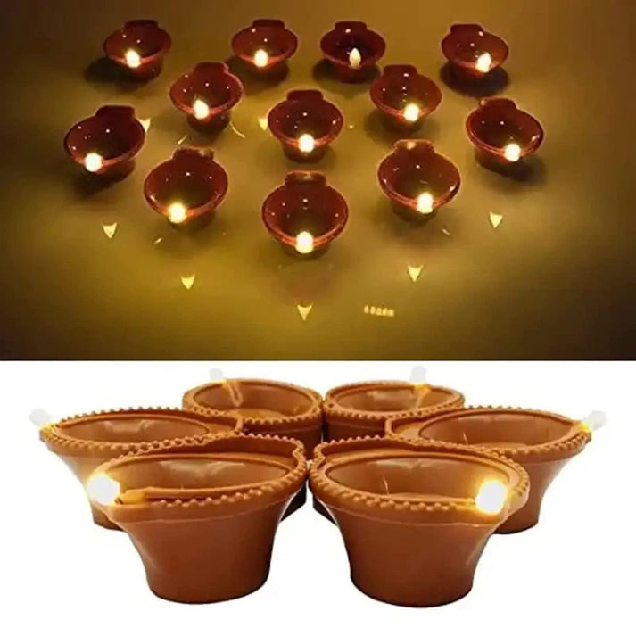 Reusable LED Light Water Sensor Diya (Long Lasting)