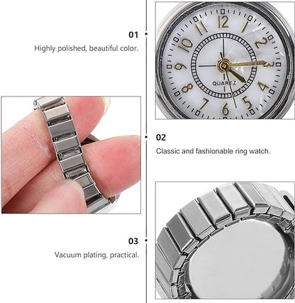 Erever Adjustable Ring Watch for Women~SILVER