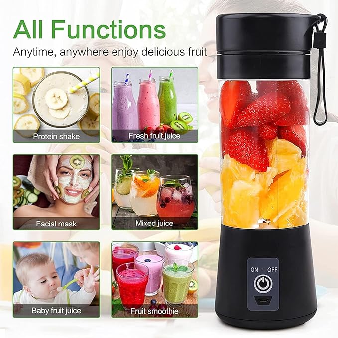 Portable Electric USB Juice Maker Bottle | Blender Grinder Mixer