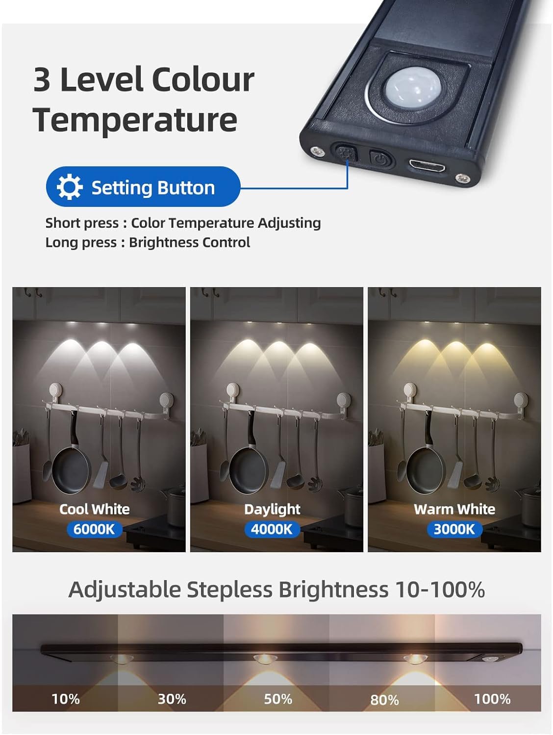 Multicolor Rechargeable Motion sensor Light (1 Year Warranty)
