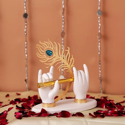 Lord Krishna Divine Idol Figurine (Gold Plated)