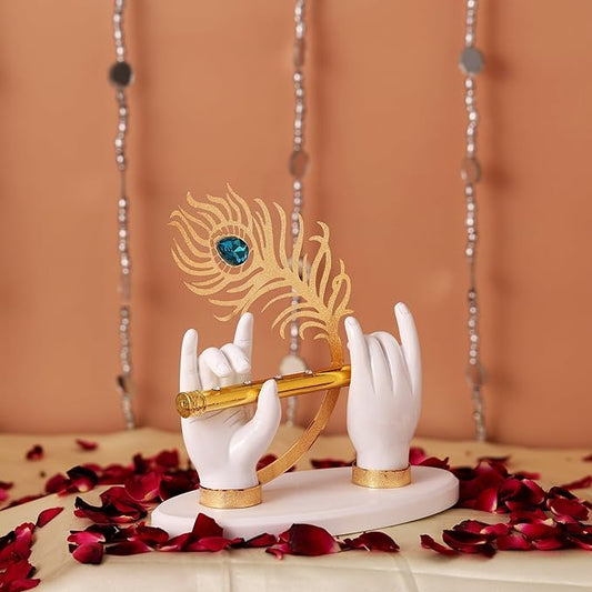 Lord Krishna Divine Idol Figurine (Gold Plated)