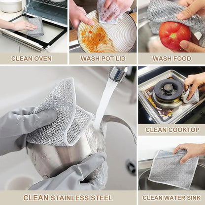 Reusable Non Scratch Dish Washing Cloths (Pack of 10) Buy 5 Get 5 Free
