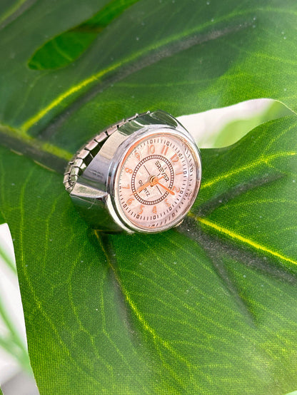 Erever Adjustable Ring Watch for Women~SILVER
