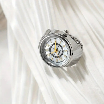 Erever Adjustable Ring Watch for Women~SILVER