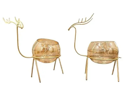 Gold Deer Bubble Planter (Set of 2)