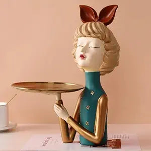 Girl with Plate Showpiece