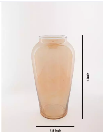 Golden Glass Vase (Set of 2)