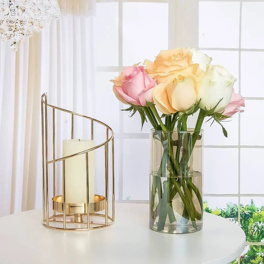 Pillar Flower Vase (With candle holder)