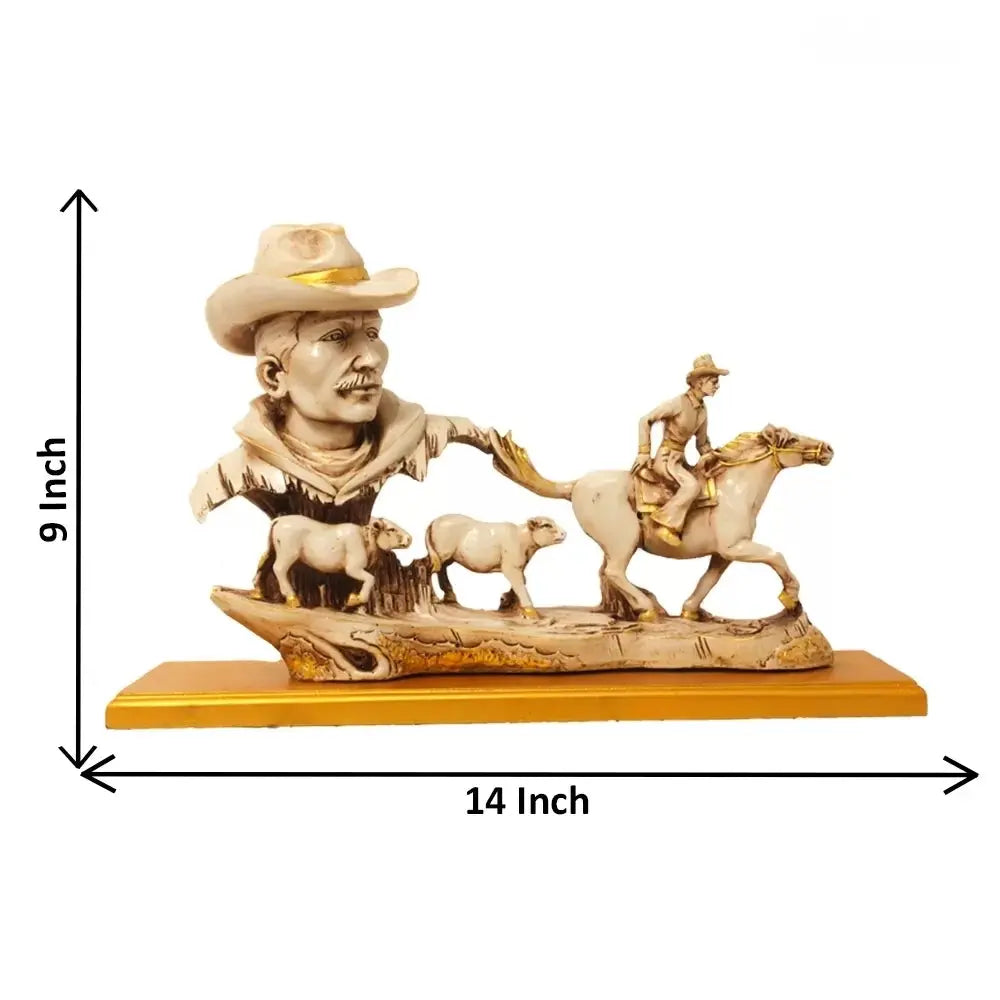 Cowboy Statue Decorative Showpiece