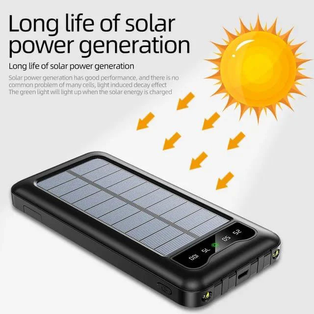 Solar Powerbank (Type C, USB, IOS, Other Devices)